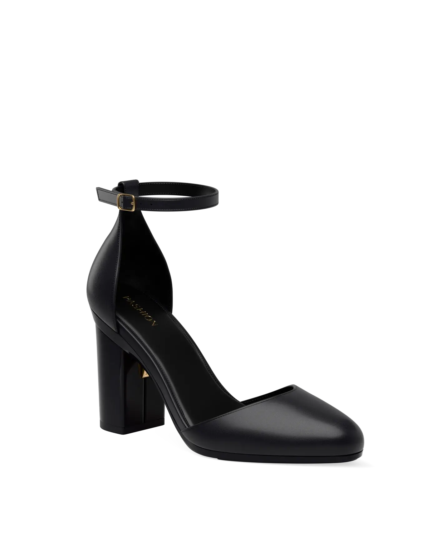 Margot D'Orsay - Coal Black Leather 4 Block