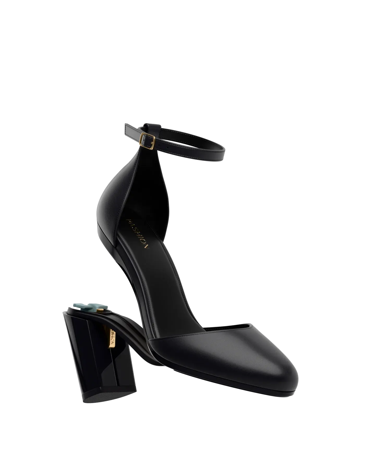 Margot D'Orsay - Coal Black Leather 4 Block