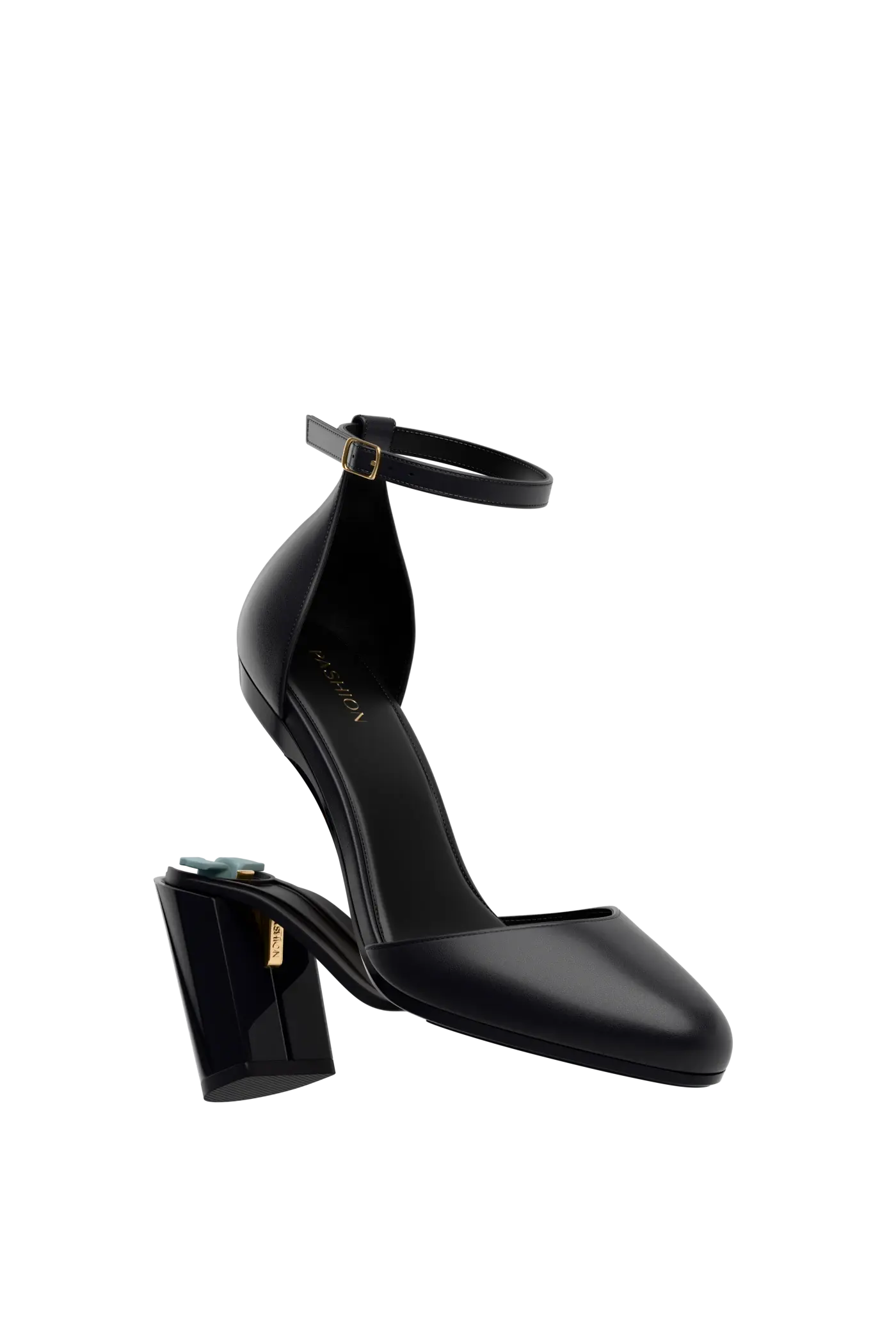 The Margot - Coal Leather 4 Block