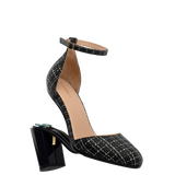 Margot D'Orsay - Coal Black Tweed 4 Block
