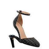 Margot D'Orsay - Coal Black Tweed 4 Stiletto