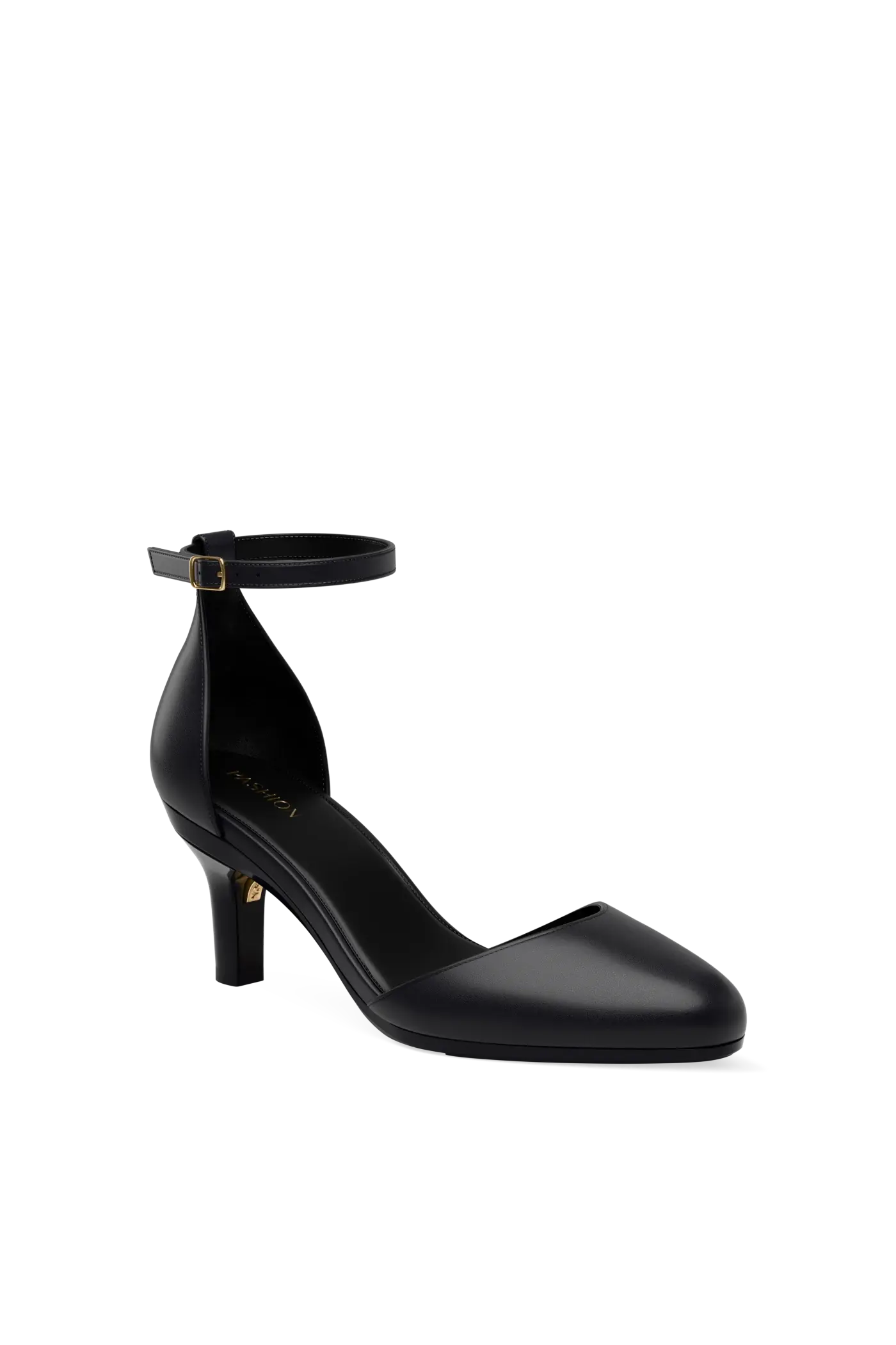 The Margot - Coal Leather 3 Stiletto