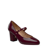 Mary Pump - Cherry Mocha Patent 3 Block