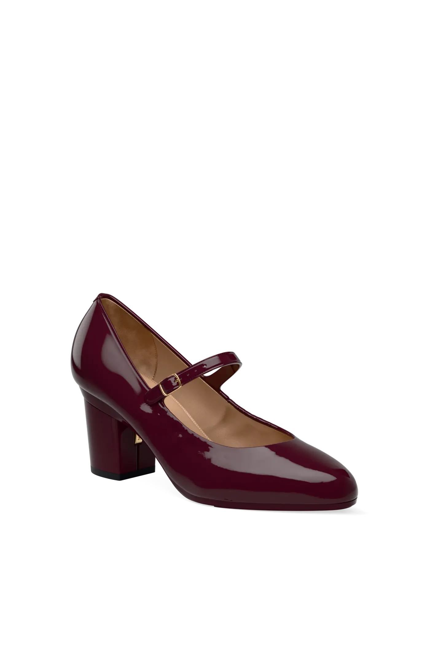 The Mary - Cherry Mocha Patent 3 Block