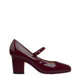 Mary Pump - Cherry Mocha Patent 3 Block