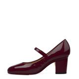 Mary Pump - Cherry Mocha Patent 3 Block