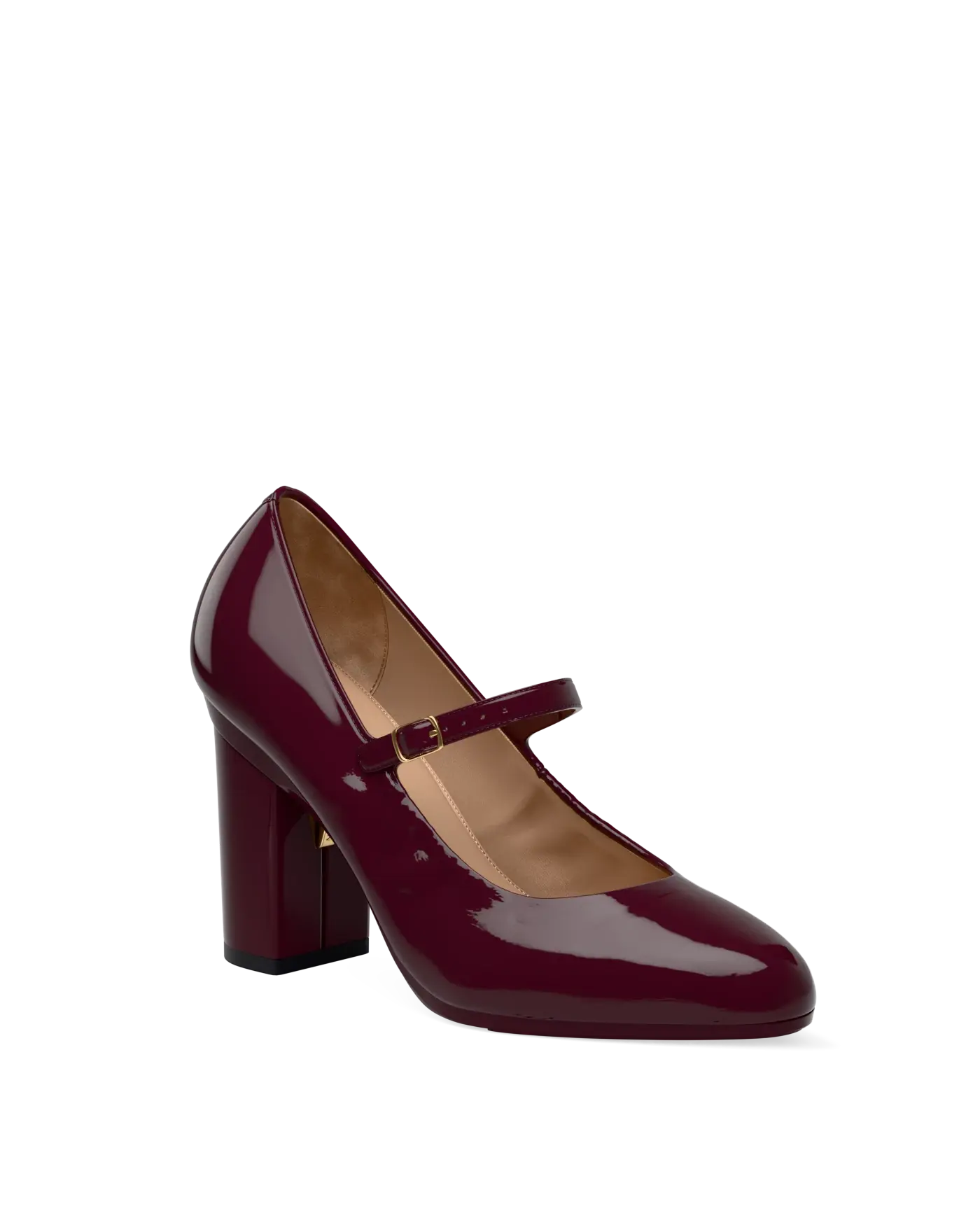 Mary Pump - Cherry Mocha Patent 4 Block