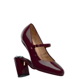 Mary Pump - Cherry Mocha Patent 4 Block