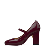 Mary Pump - Cherry Mocha Patent 4 Block