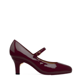 Mary Pump - Cherry Mocha Patent 3 Stiletto