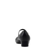 Mary Pump - Coal Black Leather