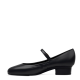 Mary Pump - Coal Black Leather