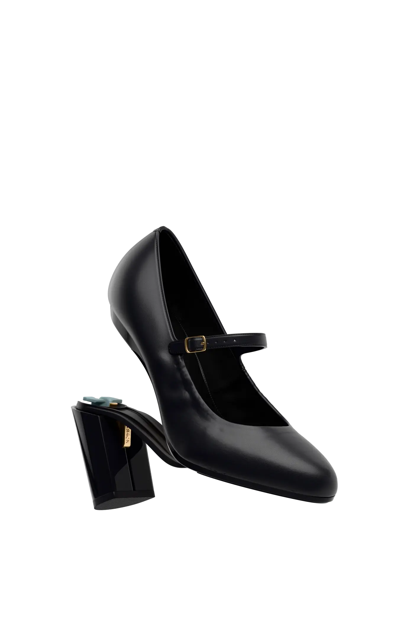 The Mary - Coal Leather 4 Block