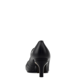 Mary Pump - Coal Black Leather 3 Stiletto