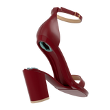 Stelo - Merlot, detail view. Pashion convertible heels go from heel to flat and are customizable with interchangeable heel kits.