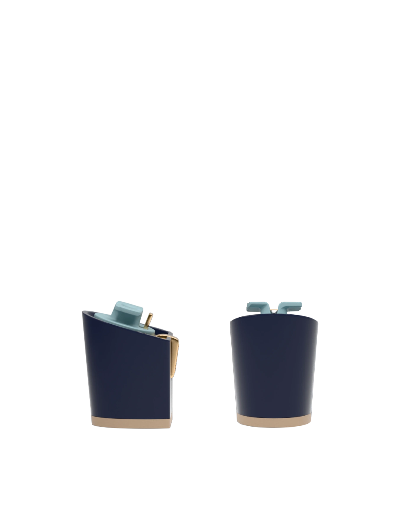 Block Heel Kit 3 Midnight, back view. Pashion convertible heels go from heel to flat and are customizable with interchangeable heel kits.