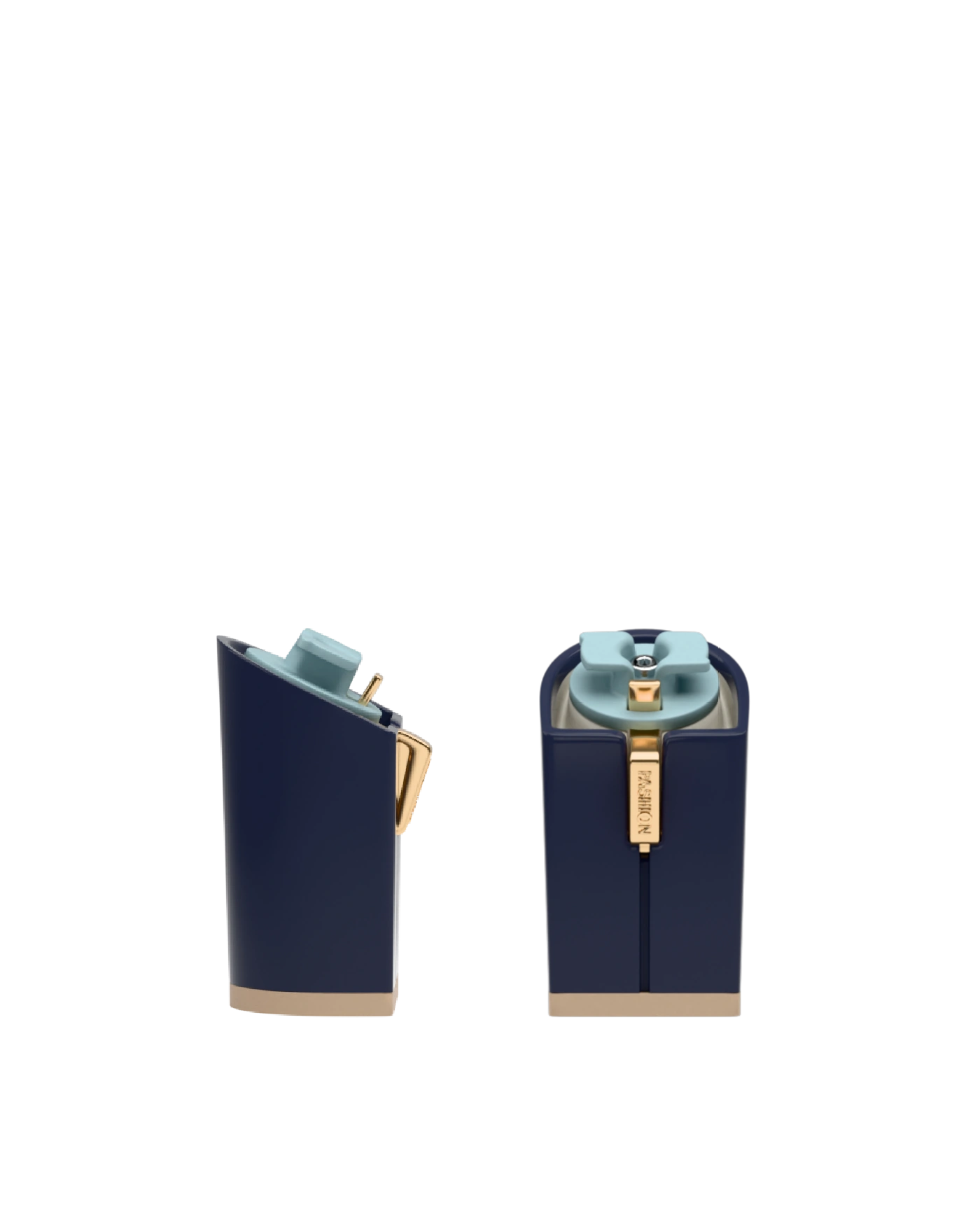 Block Heel Kit 4 Midnight, 4-inch interchangeable block heel, side view. Pashion convertible heels go from heel to flat and are customizable with interchangeable heel kits.