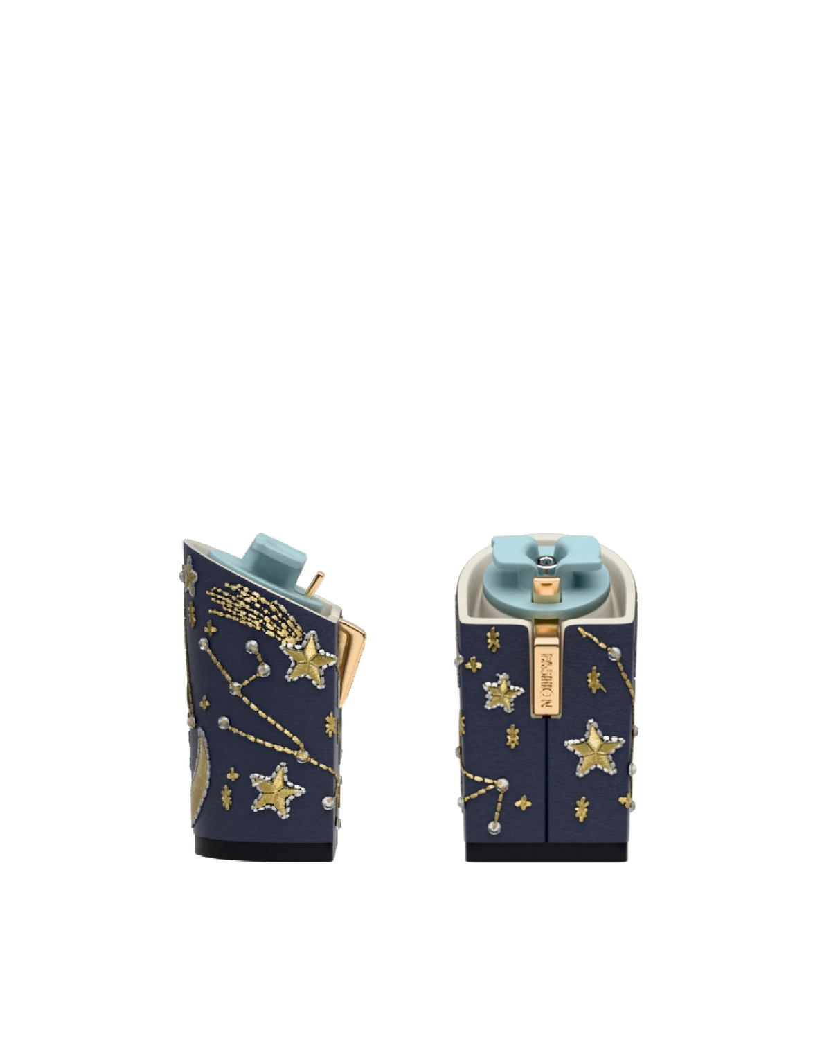 Block Heel Kit 4 Midnight Constellation Embroidery, 4-inch interchangeable block heel. Pashion convertible heels go from heel to flat and are customizable with interchangeable heel kits.