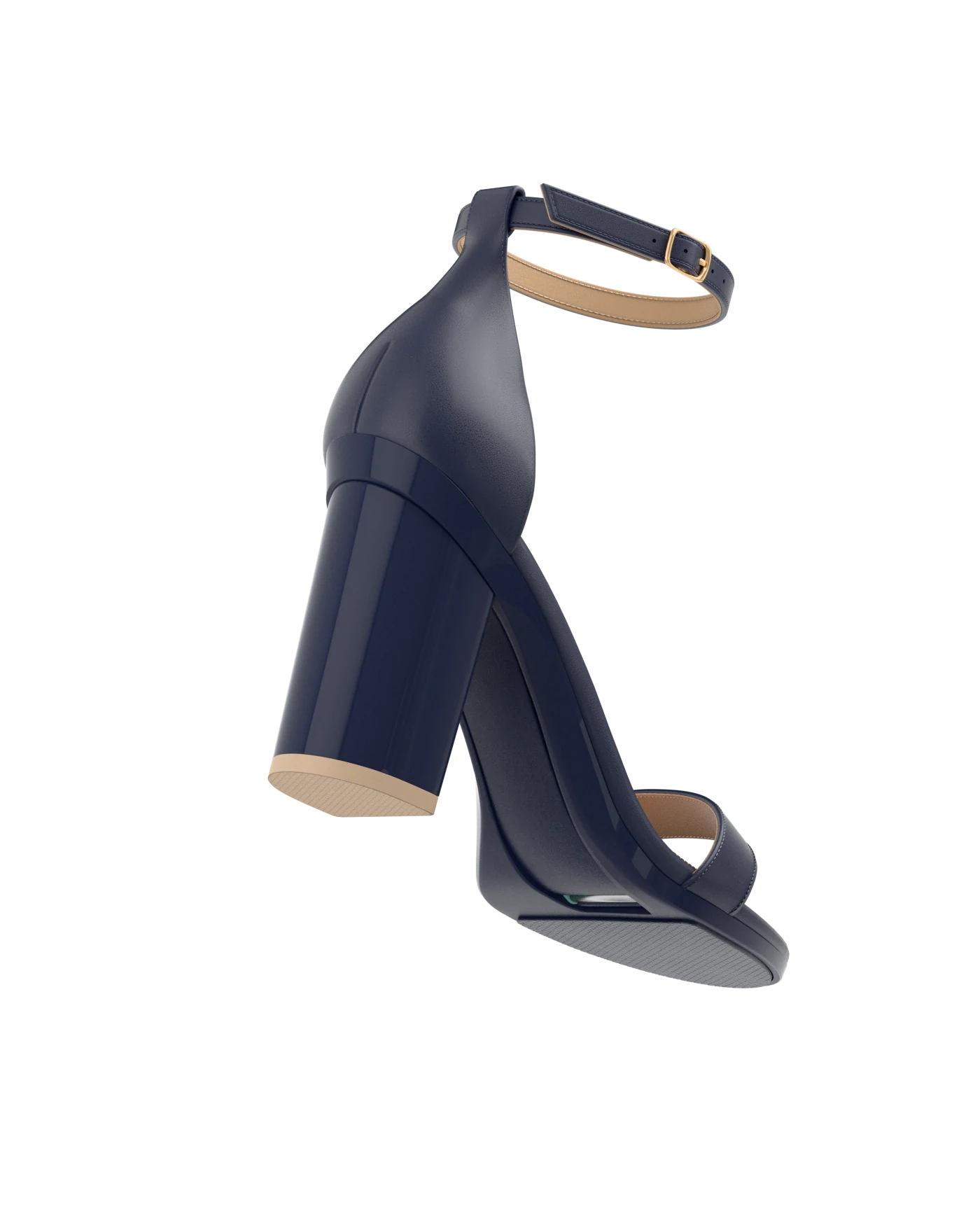 Stelo - Midnight, alternate view. Pashion convertible heels go from heel to flat and are customizable with interchangeable heel kits.