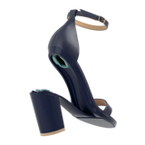 Stelo - Midnight, detail view. Pashion convertible heels go from heel to flat and are customizable with interchangeable heel kits.