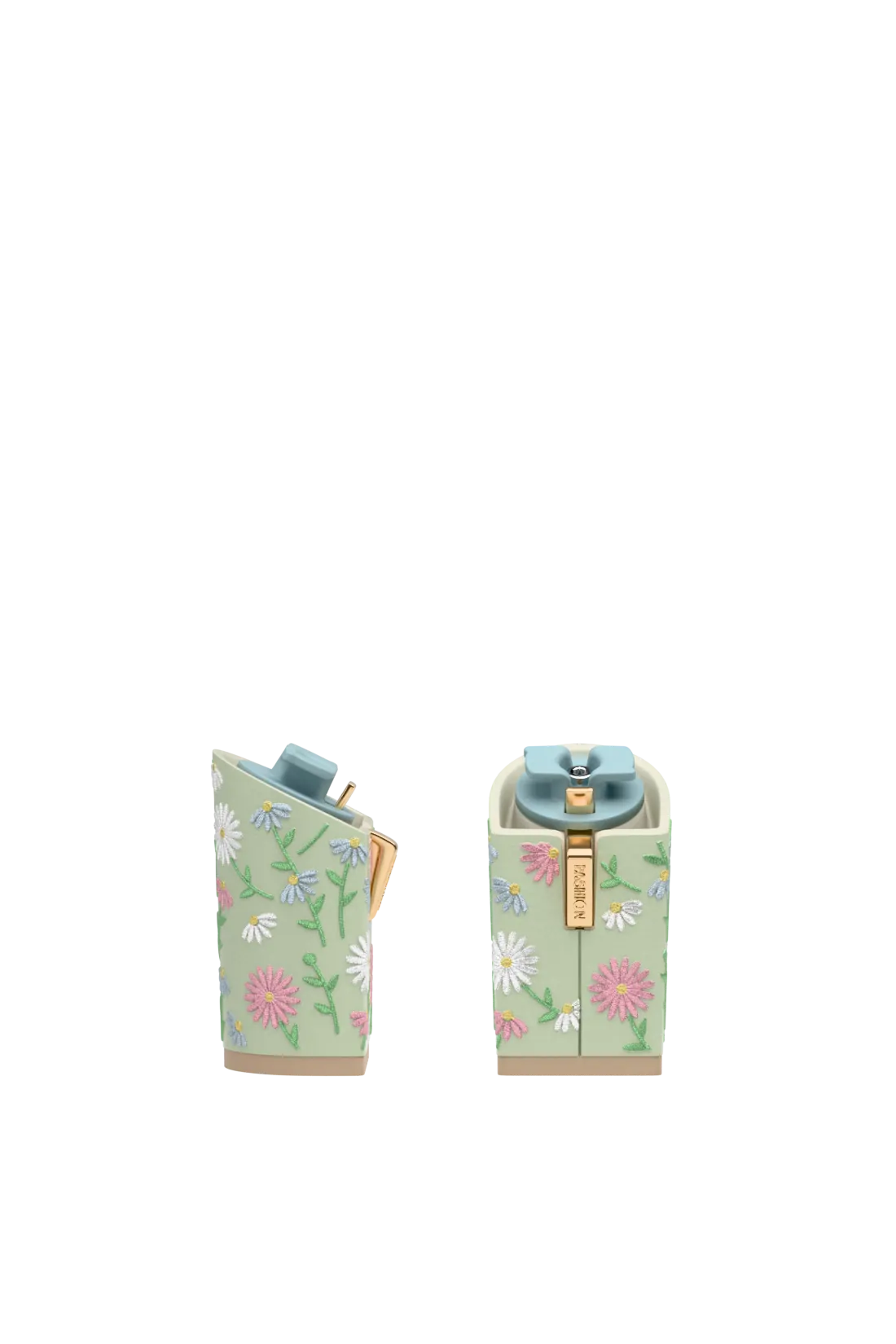 Block Heel Kit 4 Mint Daisy Embroidery