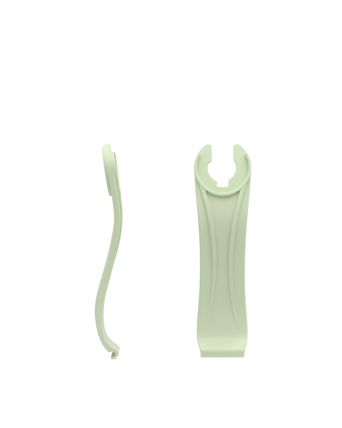 Stelo - Mint, product view. Pashion convertible heels go from heel to flat and are customizable with interchangeable heel kits.
