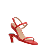 Miranda Sandal - Cherry Red Leather 3 Stiletto