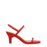 Miranda Sandal - Cherry Red Leather 3 Stiletto