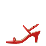 Miranda Sandal - Cherry Red Leather 3 Stiletto