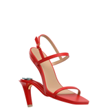 Miranda Sandal - Cherry Red Leather 4 Stiletto
