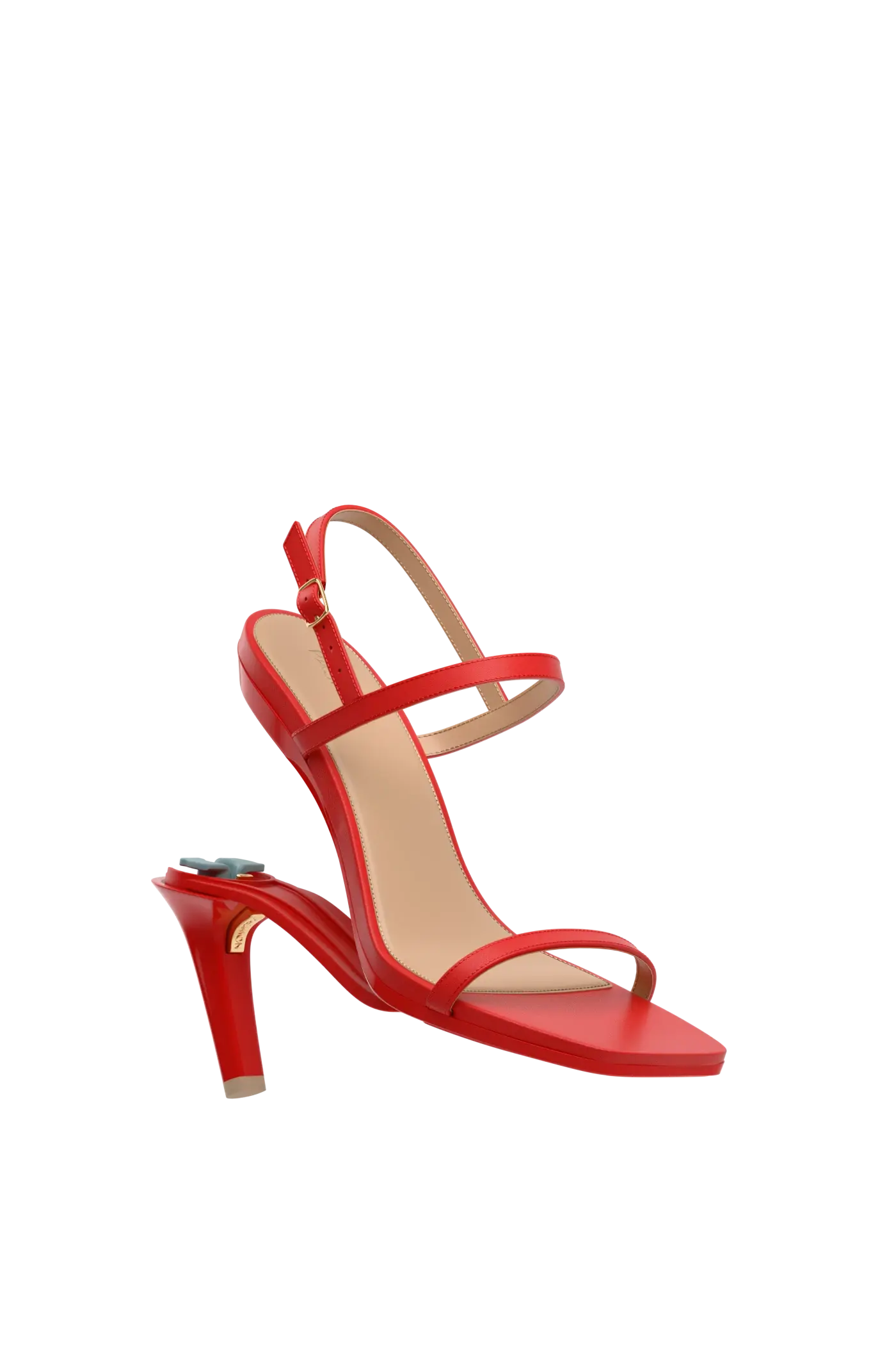 The Miranda - Cherry Red Leather 4 Stiletto