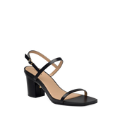 Miranda Sandal - Coal Black Leather 3 Block