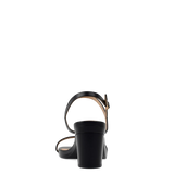 Miranda Sandal - Coal Black Leather 3 Block