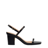 Miranda Sandal - Coal Black Leather 3 Block