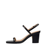 Miranda Sandal - Coal Black Leather 3 Block