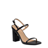 Miranda Sandal - Coal Black Leather 4 Block
