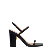Miranda Sandal - Coal Black Leather 4 Block