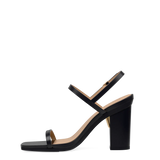 Miranda Sandal - Coal Black Leather 4 Block