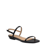 Miranda Sandal - Coal Black Leather 3 Stiletto
