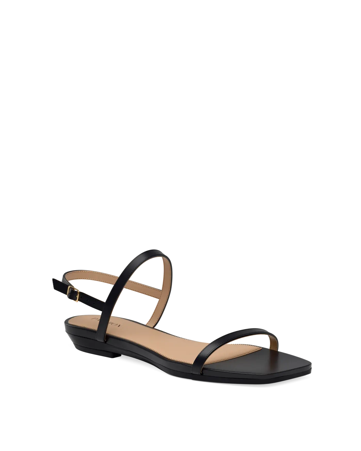 Miranda Sandal - Coal Black Leather 3 Stiletto
