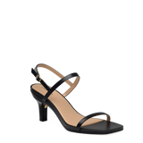 Miranda Sandal - Coal Black Leather 3 Stiletto