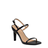 Miranda Sandal - Coal Black Leather 4 Stiletto