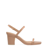 Miranda Sandal - Latte Leather 3 Block
