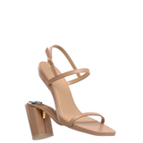 Miranda Sandal - Latte Leather 4 Block