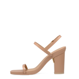 Miranda Sandal - Latte Leather 4 Block