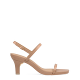 Miranda Sandal - Latte Leather 3 Stiletto