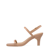 Miranda Sandal - Latte Leather 3 Stiletto