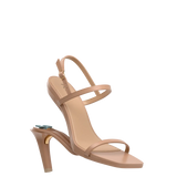 Miranda Sandal - Latte Leather 4 Stiletto