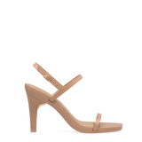 Miranda Sandal - Latte Leather 4 Stiletto