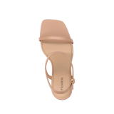 Miranda Sandal - Latte Leather 4 Block
